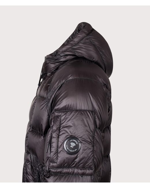 C P Company Gray D.D. Shell Hooded Down Jacket for men