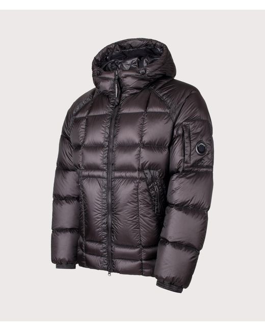 C P Company Gray D.D. Shell Hooded Down Jacket for men