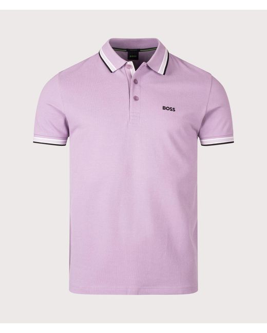 Boss Pink Regular Fit Paddy Polo Shirt for men