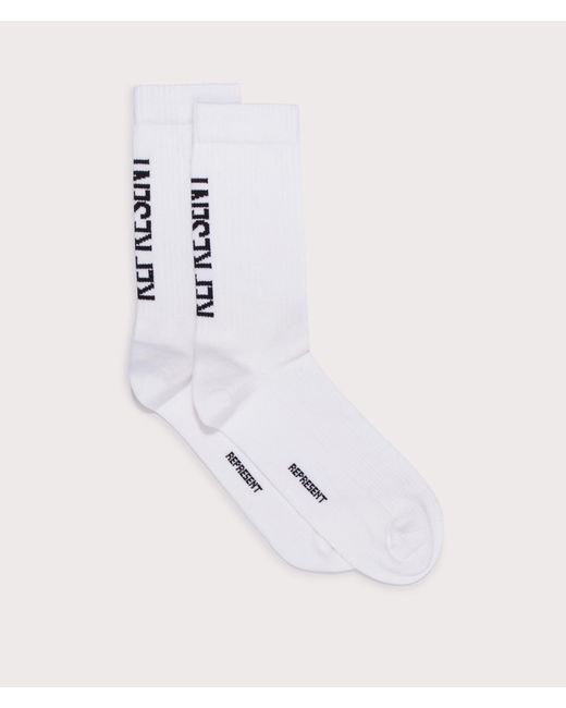 Represent White 2 Pack Logo Socks for men
