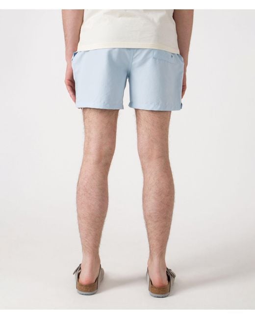 Barbour Blue Staple Logo 5' Swim Shorts for men