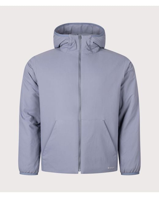 Snow Peak Blue Regular Fit Flexible Insulated Zip Parka for men