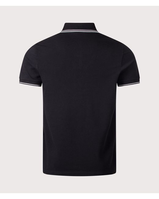 Stone Island Black Slim Fit Organic Cotton Polo Shirt for men