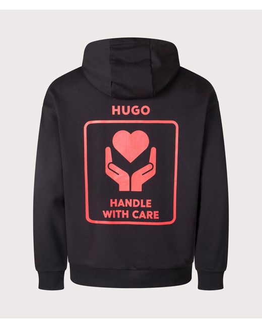 HUGO Blue Relaxed Fit Dewgili Hoodie for men