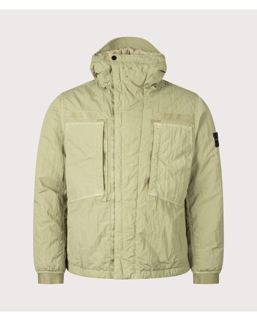 Stone Island Green Warp Rib Nylon-Tc Jacket for men