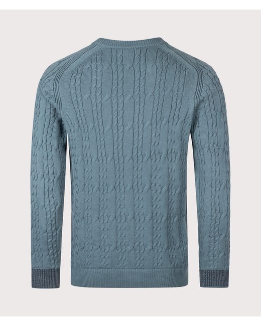 Paul Smith Blue Cable Knit Jumper for men