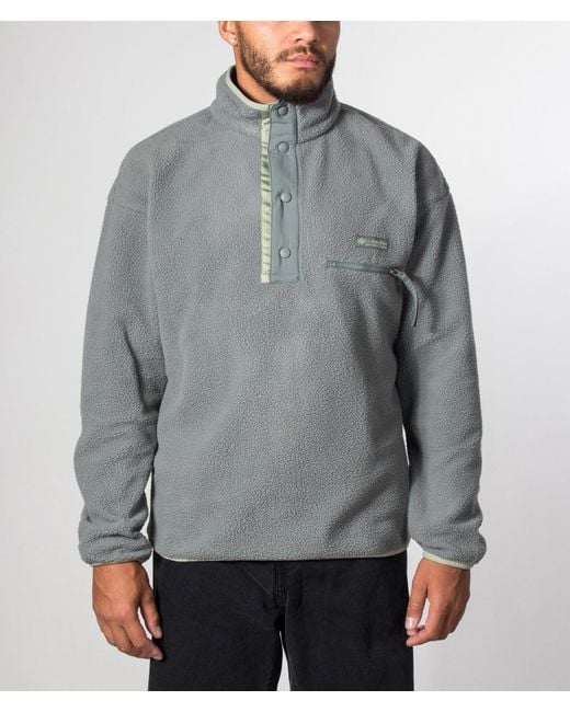 Columbia Gray Regular Fit Helvetia Ii Half Snap Fleece for men