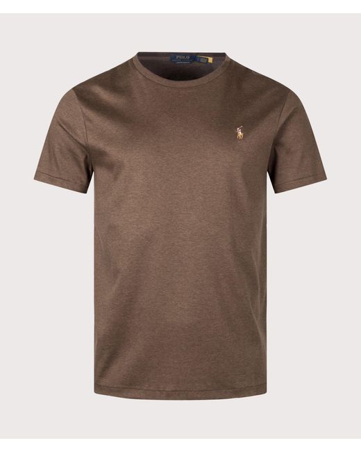 Polo Ralph Lauren Brown Custom Slim Fit Pima T-Shirt for men