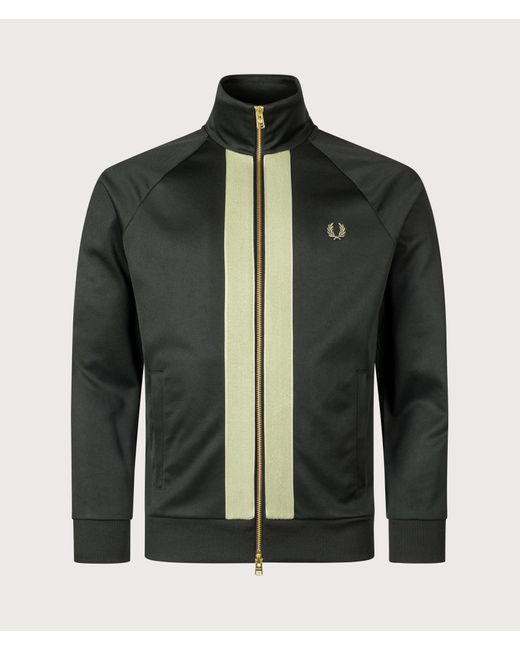 Fred Perry Green Chenille Tape Track Jacket for men