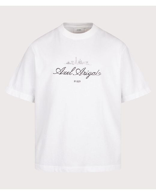 Axel Arigato White Oversized Fit Paris Sky T-Shirt for men