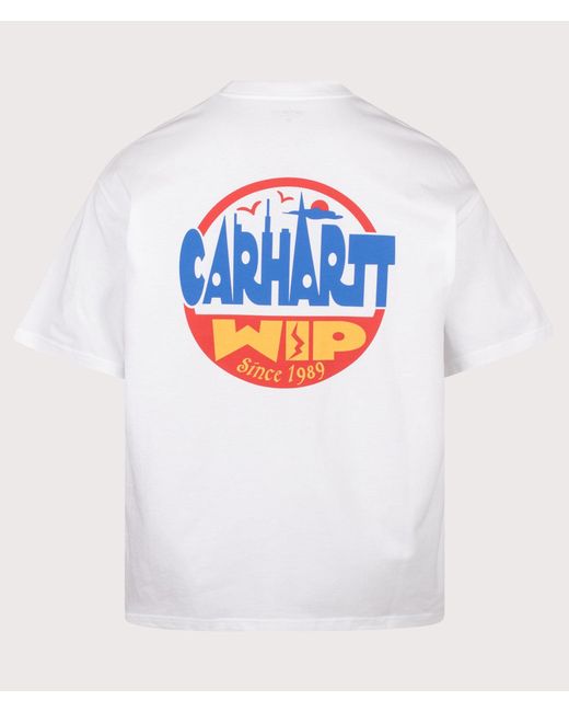 Carhartt White Oversized Fit Luggage Label T-Shirt for men