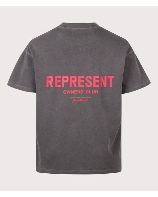 Represent Gray Oversized Fit Owners Club T-Shirt for men