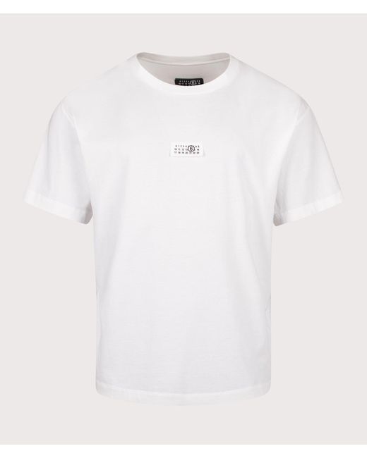 MM6 by Maison Margiela White Numeric Cotton T-Shirt for men