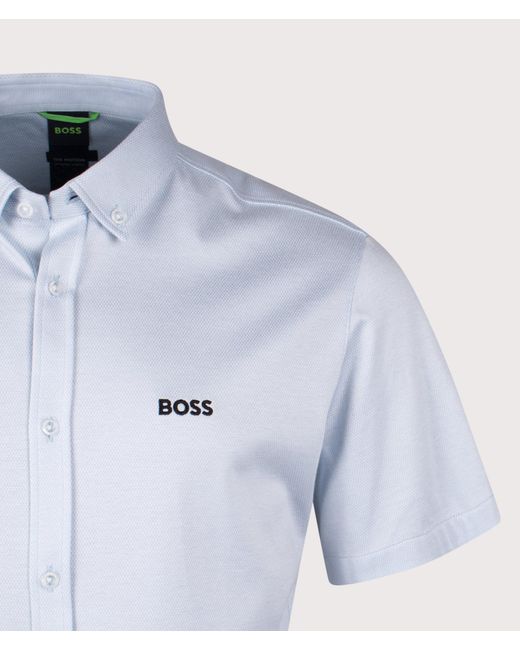 Boss Blue Regular Fit Short Sleeve Motion Shirt for men