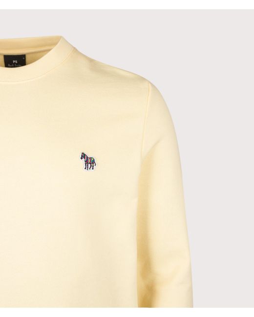 Paul Smith Natural Regular Fit Organic Cotton Zebra Logo Sweatshirt for men