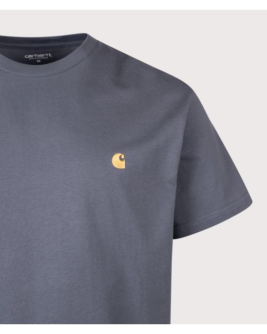 Carhartt Blue Loose Fit Chase T-Shirt for men
