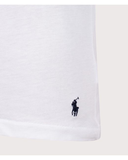 Polo Ralph Lauren White 3 Pack Slim Fit Crewneck Loungewear T-Shirt for men