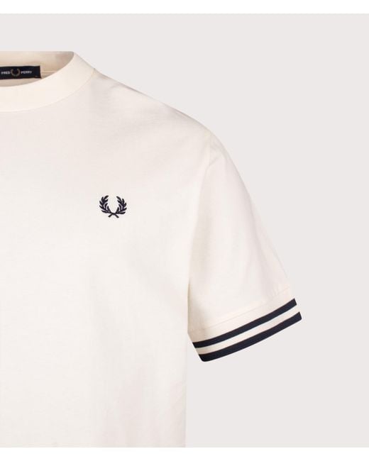 Fred Perry Natural Relaxed Fit Bold Tipped T-Shirt for men