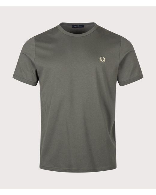 Fred Perry Gray Regular Fit Ringer T-Shirt for men
