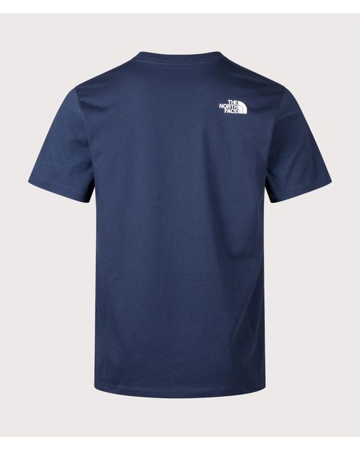The North Face Blue Regular Fit Evolution Box Half Dome T-Shirt for men