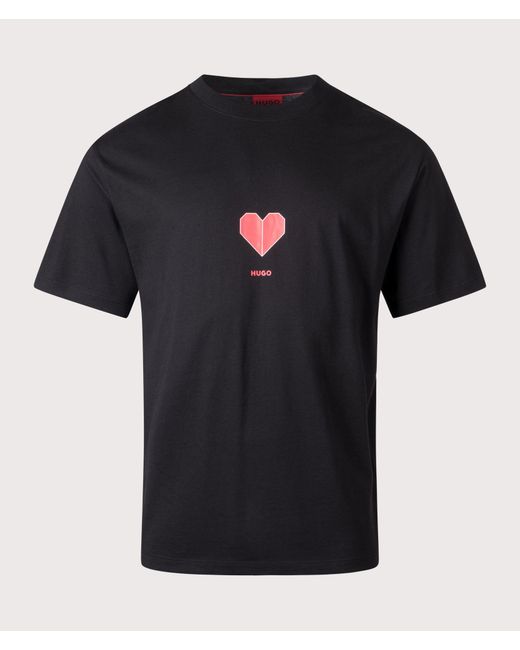 HUGO Black Relaxed Fit Dalentin T-Shirt for men