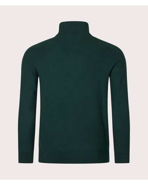 Polo Ralph Lauren Green Quarter Zip Contrast Logo Knit for men