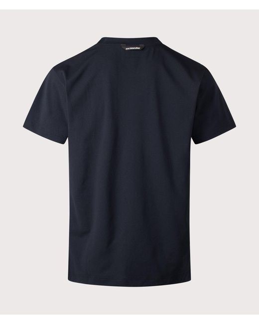 And Wander Blue Dry Mesh T-Shirt for men