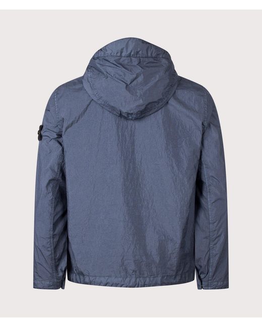 Stone Island Blue Garment Dyed Crinkle Reps Ny Jacket for men