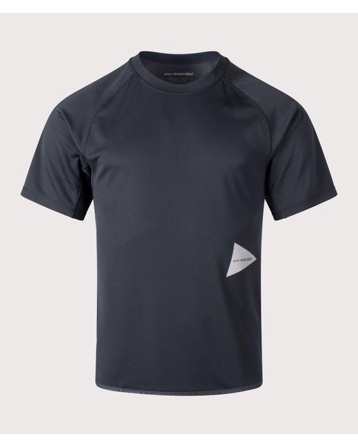 And Wander Blue Dry Jersey Raglan T-Shirt for men