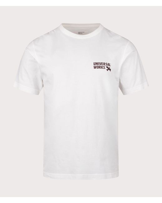 Universal Works Natural Pls Print T-Shirt for men
