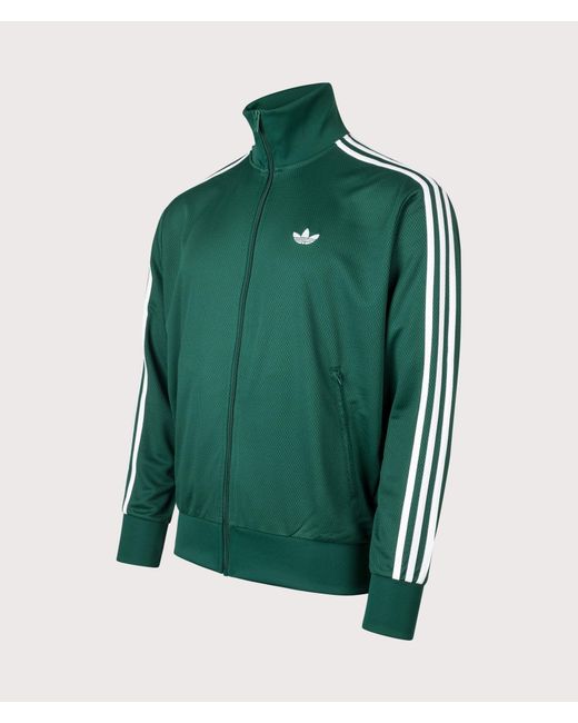 Adidas Originals Green Loose Fit Firebird Mesh Track Top for men