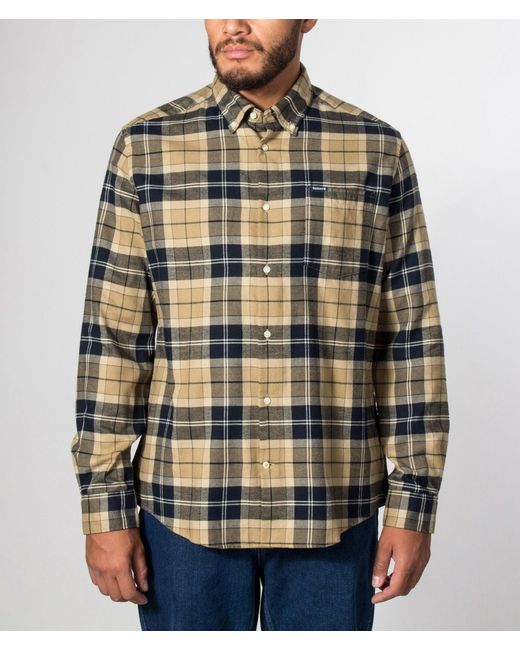 Barbour Gray Fortrose Tailored Tartan Shirt for men