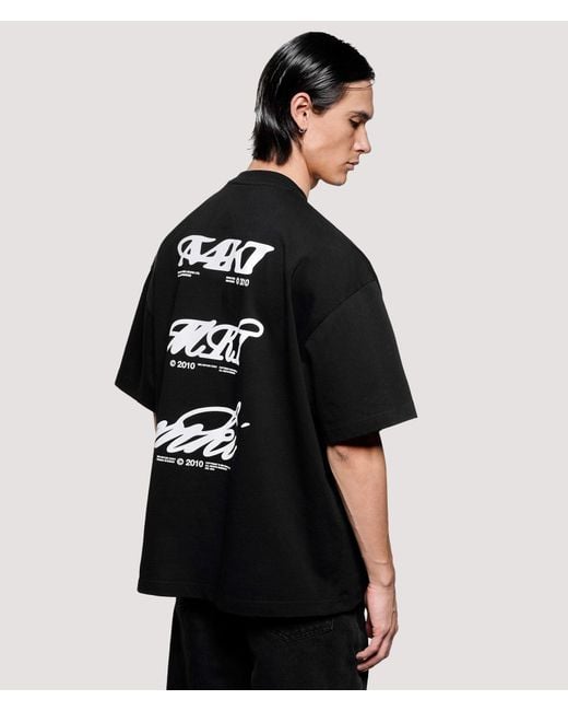 MKI Miyuki-Zoku Black Box Fit Stack T-Shirt for men