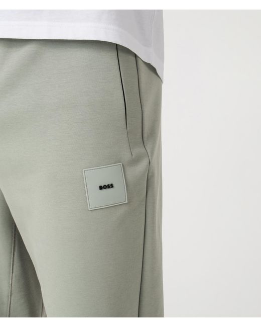 Boss Gray Regular Fit Hadiko Joggers for men