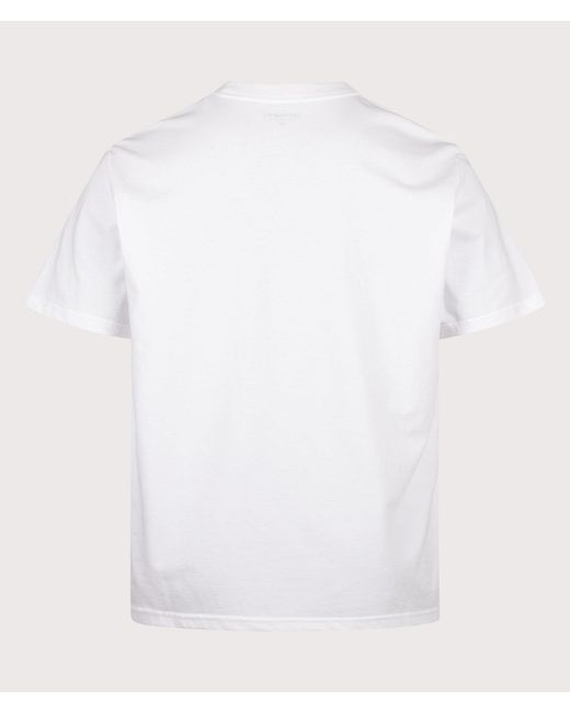 Carhartt White Loose Fit Bumper Stickers T-Shirt for men