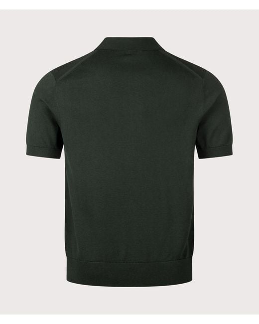 Fred Perry Green Regular Fit Supima Cotton Knitted Polo Shirt for men
