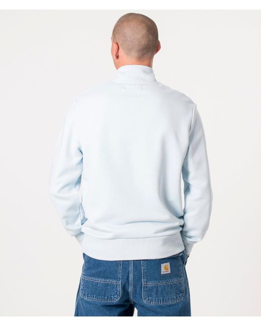 Fred Perry White Quarter Zip Sweatshirt for men