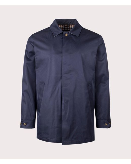 Aquascutum Blue Iconic Caban Mac for men