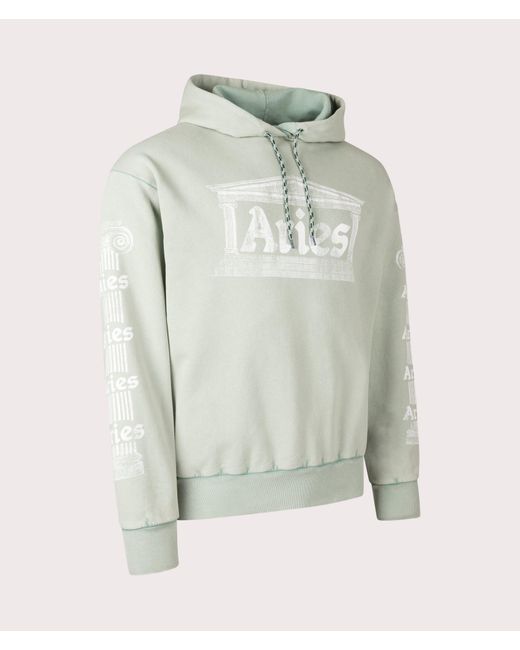 Aries Gray Aged Ancient Column Hoodie for men