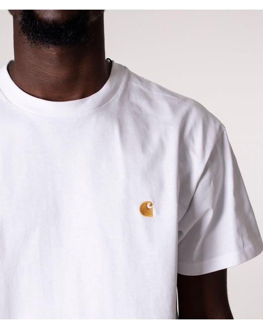 Carhartt White Loose Fit Chase T-Shirt for men