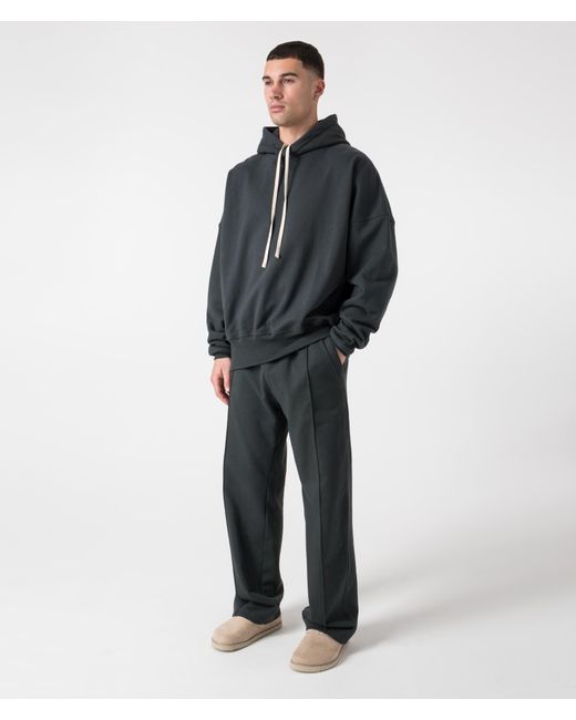 FLORENCE BLACK Black Oversized Fit Essential Oversized Hoodie for men