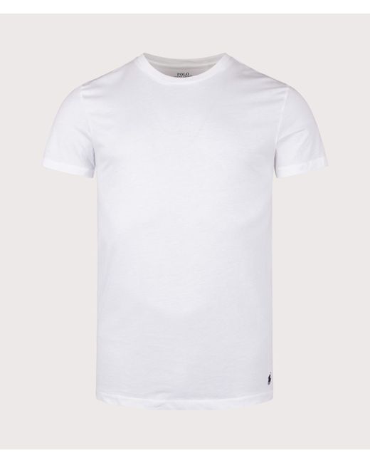 Polo Ralph Lauren White 3 Pack Slim Fit Crewneck Loungewear T-Shirt for men