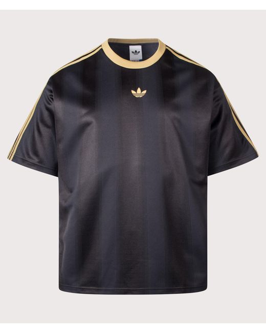 Adidas Originals Blue Oversized Fit Adicolour Jacquard Jersey T-Shirt for men