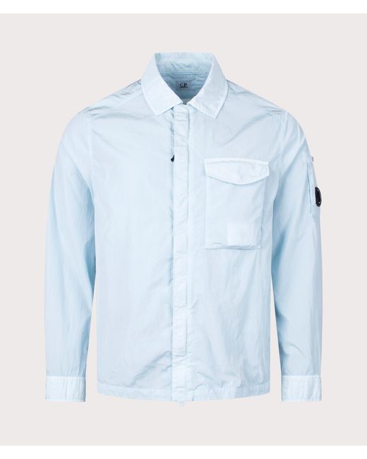 C P Company Blue Chrome-r Pocket Overshirt for men