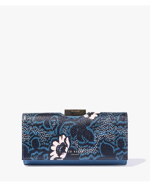 Ted Baker Rheumy Graphic Floral Large Bobble Purse in Blue Lyst UK
