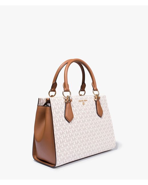 Marylin Tote in Vanilla and Acorn - Michael Kors