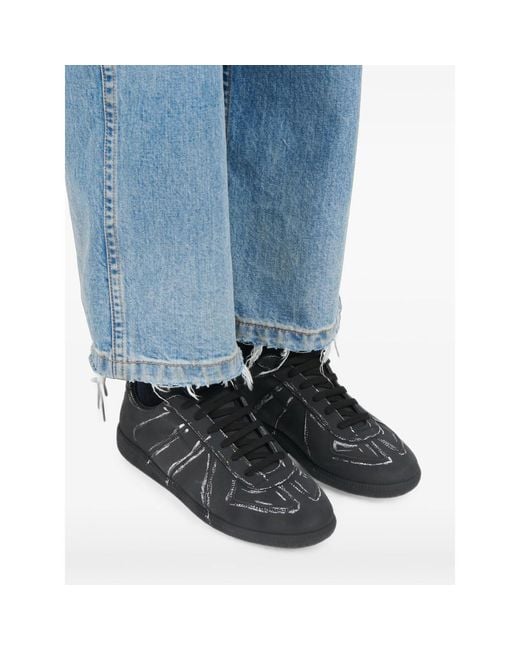 Maison Margiela Black Replica Sneakers for men