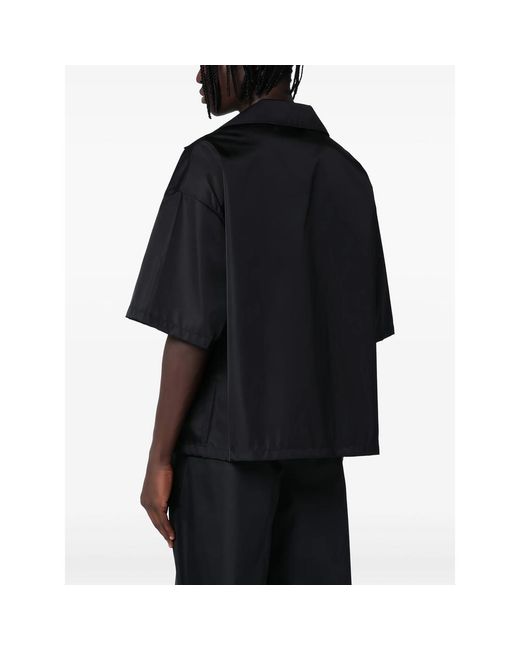 Prada Black Re-Nylon Short-Sleeved Shirt for men