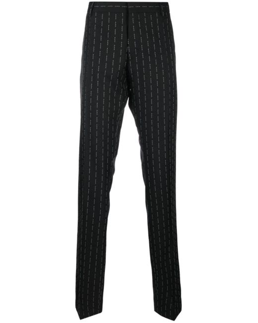 1017 ALYX 9SM Black Monogram-pattern Tailored Trousers for men