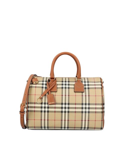 Burberry Metallic Medium Bowling Bag